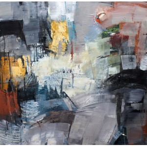 Arsalan Naqvi, 30 X 30 Inch, Oil on Canvas, Abstract Painting, AC-ARN-106
